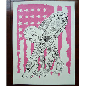 BENDY Flag (Pink) - Print
