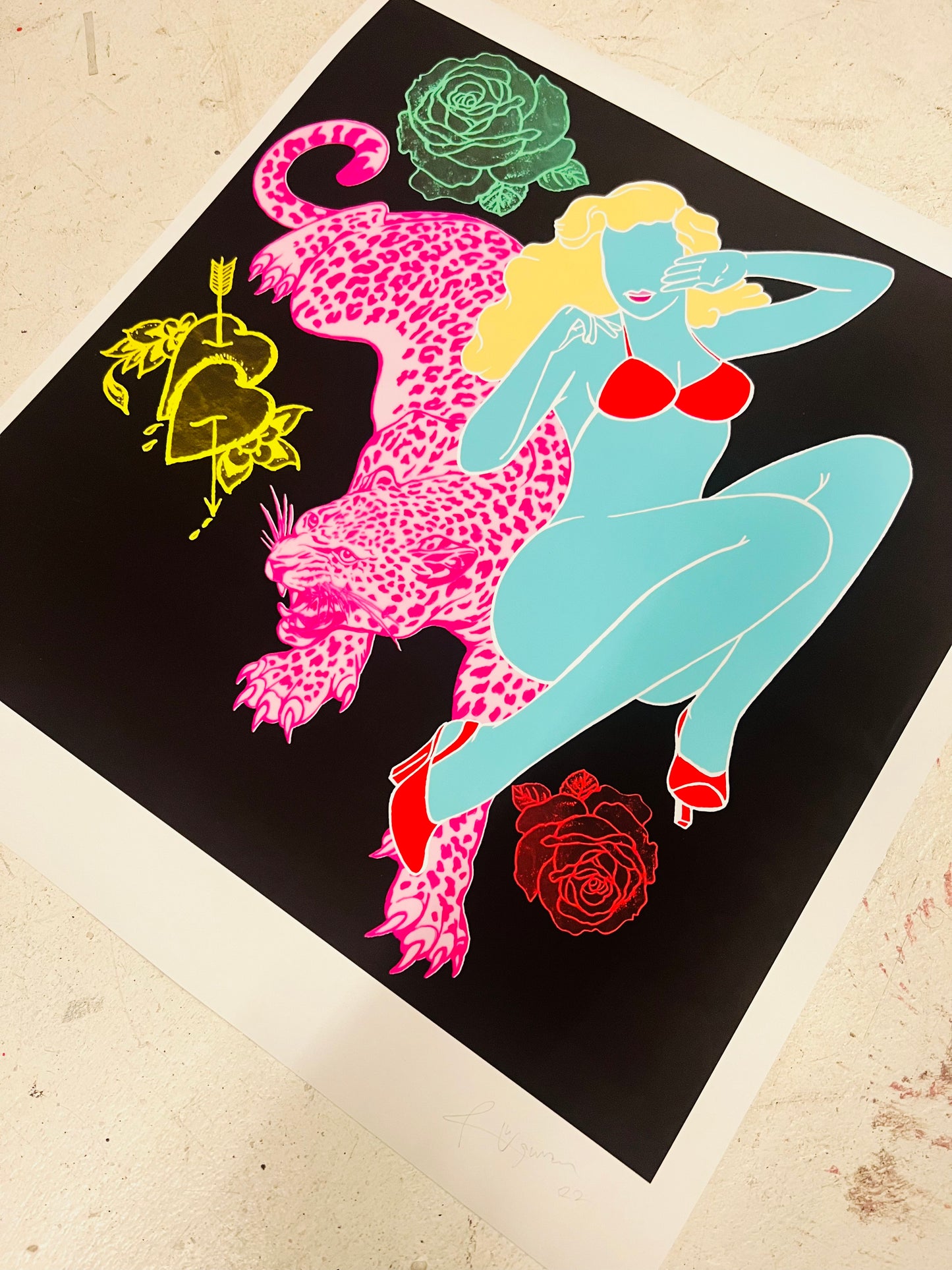 Neon Pin Up 1 Limited Edition Prints